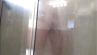 The guy washed his body in the shower and…