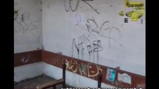 A girl is not shy to do blowjob in public place