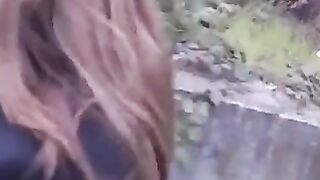 A girl is not shy to do blowjob in public place