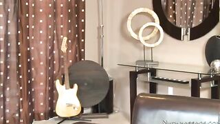 Girl caresses a dick under the shower stream