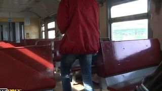 A guy picked up a girl on the train and took her to a private place