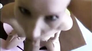 A chick that really knows how to make a good deepthroat blowjob