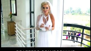 The bride got painted and immediately began to engage in intimate acts
