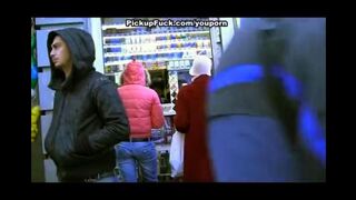A guy has sex with the blonde he picked up on the street