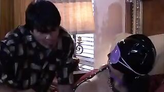 The beautiful mistress plays a BDSM game and showed her power