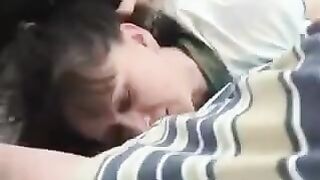 Sexual woman fucks with her family members in an orgy