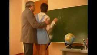 The old teacher seduced and fucked a student, what a scandal!