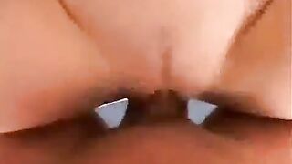 A girl was greatly fucked and her pussy was slammed loudly
