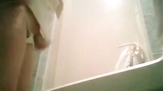A hidden camera in the toilet captures a graduate's intimate moment
