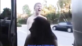 A beautiful woman with big natural boobs gets fucked roughly in a uniform