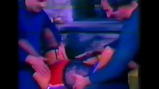 A super beautiful and hot threesome sex scene from a retro Italian movie