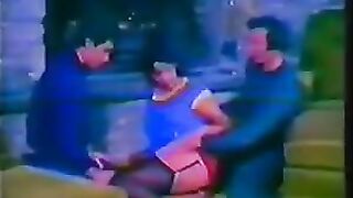 A super beautiful and hot threesome sex scene from a retro Italian movie