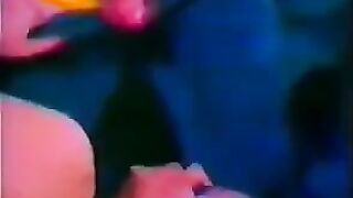 A super beautiful and hot threesome sex scene from a retro Italian movie