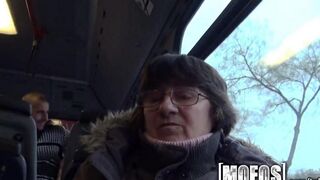 Girl was fucked directly in the ass on the bus
