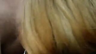 Winter street blowjob with a beautiful girl in stockings - very hot!