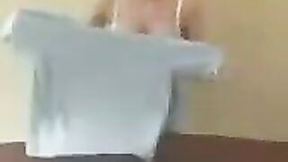 The chick with big milk is giving a master class