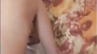 A long-legged model invited to touch her wet pussy