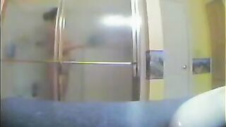A girl took a shower, not knowing that someone was secretly filming her