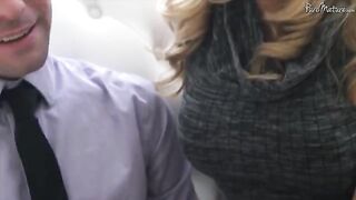 A cute girl with a shaved pussy is being fucked by a man