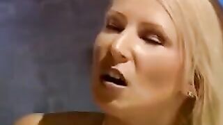 A beautiful woman is tied up and subjected to intense anal action