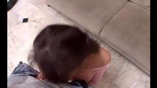 An excellent ass is caressed by a cool analchik in stockings and pantyhose