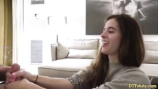 Fit slut Abbie Maley gets her ass pounded hard in a rough home sex tape