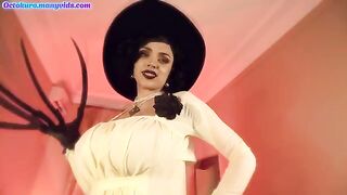 Lady Dimitrescu fucks her man slave in a steamy cosplay scene
