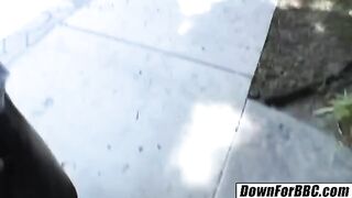 The monster BBC of a young man destroys the pussy of busty MILF Lisa Ann