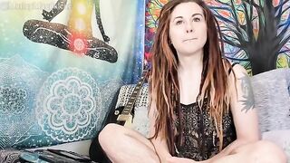Funny hirsute girl gets naked and comes, showcasing her unique charm