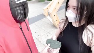 A parody of the squid game with a hot Asian girl who loves to fuck