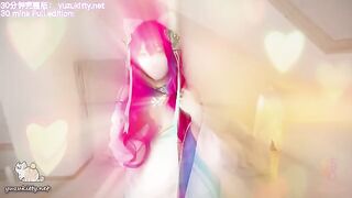 The nine-tailed fox Ahri gets her mystery box opened and extracts the essence in a steamy scene