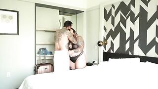 A fat woman cheats on her husband with a hotel guest in a steamy scene