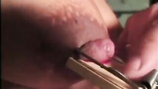 Big tits tortured with bondage and nipple clamps