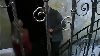 Young courtesan fucks in stockings and pantyhose to earn money, showcasing her skills