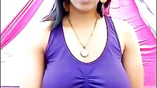 A girl is excited and her nipples are sticking through T-shirt