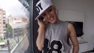 The blond was picked up on the road and fucked anal