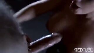 The related slave licks the pussy of the dominant lady in stockings