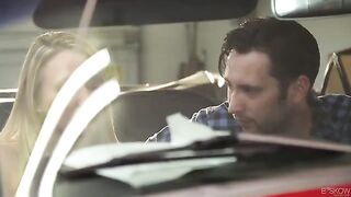 Couple fucked passionately in red convertible, captured in 60fps