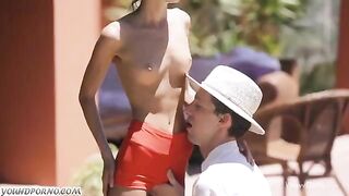 Skinny teen Gina Jerson takes a huge dick in her hole