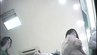 A hidden camera was set up at the checkout in the store to spy on girls