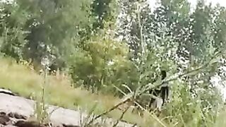 A sexy woman dominates her man in a rough, latex encounter