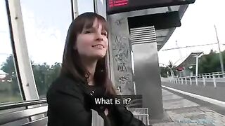 Brunette is shooting porn for money in the park in this eporn video