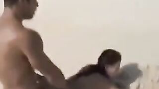 A hot chick is walking naked on the beach and gets fucked