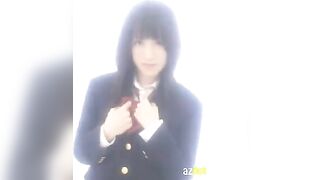 Hot Japanese schoolgirl masturbates in the hottest way ever