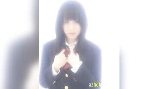 Hot Japanese schoolgirl masturbates in the hottest way ever