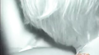 The guy licks the hairy pussy of his sleeping Asian stepsister