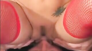A chick in linen stockings sat on her face and got fucked