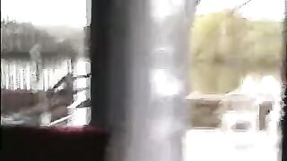 Fapping while peeping under the skirt of a cute girl