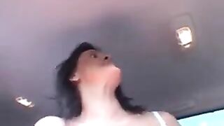 Three cool guys brought a whore to the forest and fucked her hard