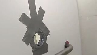A man fucked girls in the holes in the club toilet